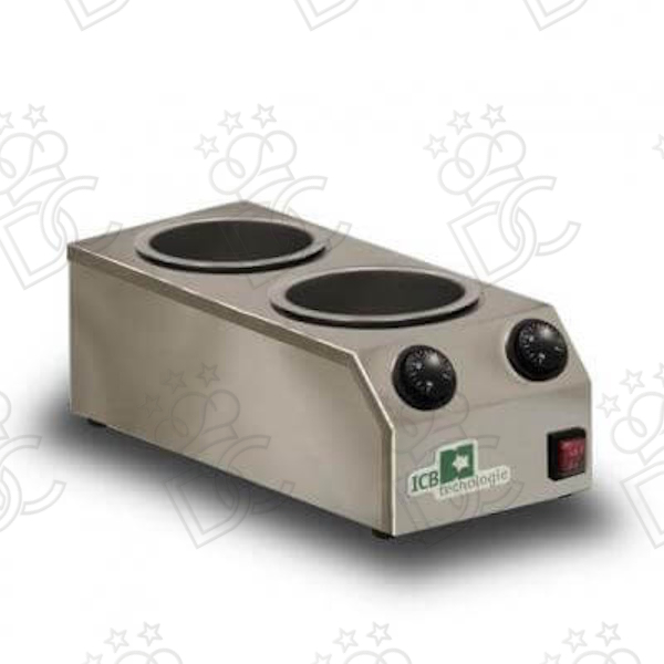 Bain-marie à chocolat double pour glacier Caraphot Mini 2 - capacité 2 L x 2