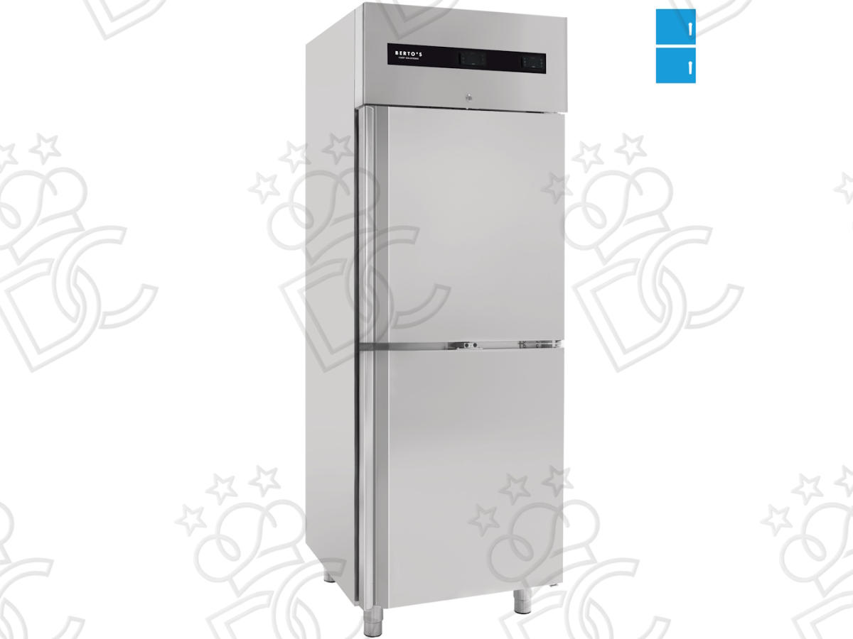 Armadio frigorifero doppia temperatura 700L - Temperatura: Positiva + Positiva - Temp. Lavoro:-2/+8 °C - -2/+8 °C - Linea: Gastronomia