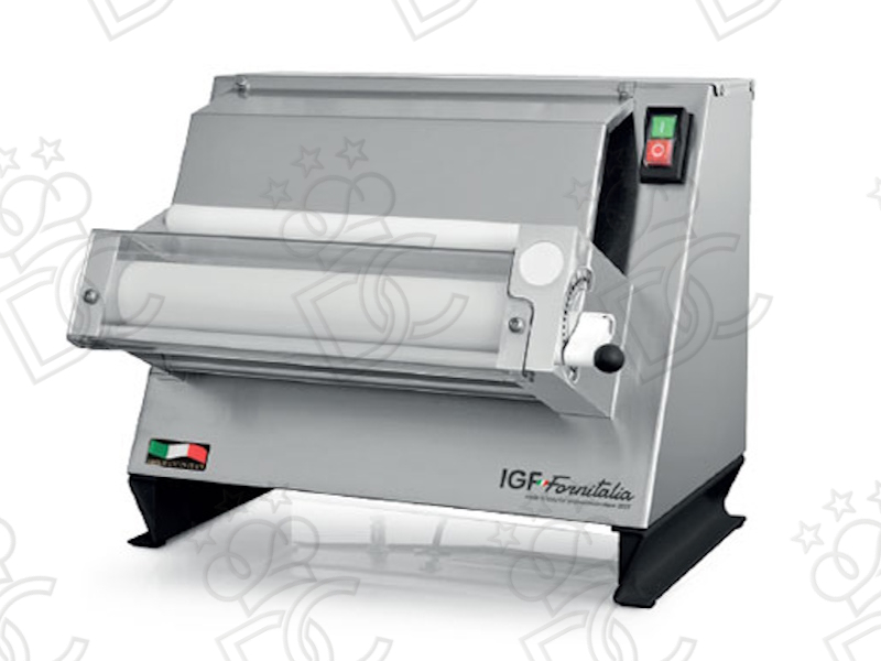 Stendipizza inox ad una coppia di rulli regolabili da 40 Cm