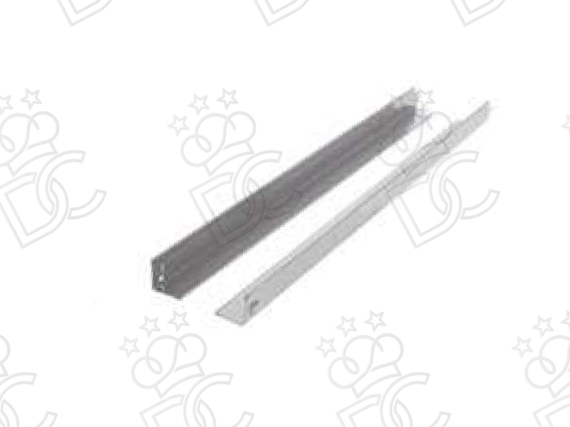 Pair of L-shaped stainless steel guides for pastry 830mm