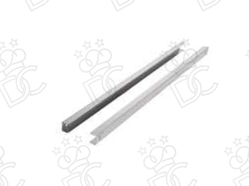Pair of stainless steel "U" guides 538mm