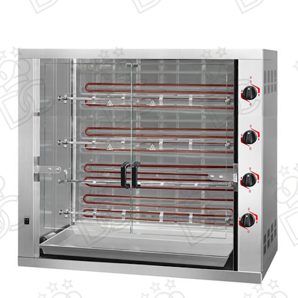 Electric countertop rotisserie COMPAT - 4 spits - up to 24 chickens