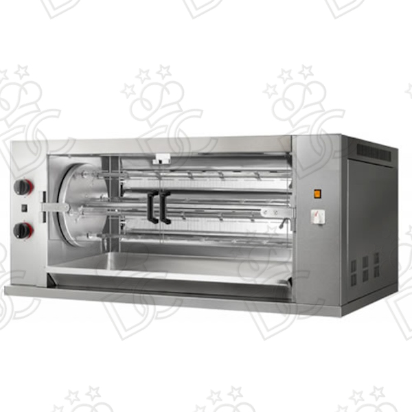 Rôtissoire planétaire de comptoir au GPL/Gaz naturel - 4 broches - max 24 poulets