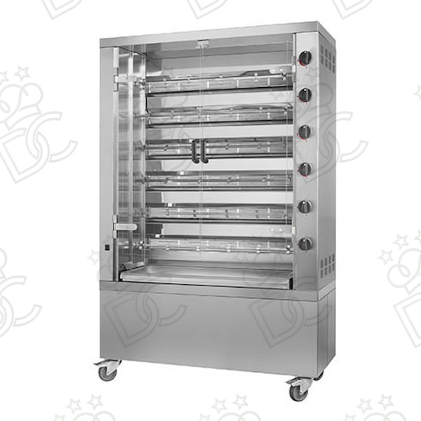 Girarrosto elettrico COMPAT da appoggio - 6 Spade - 36 polli max