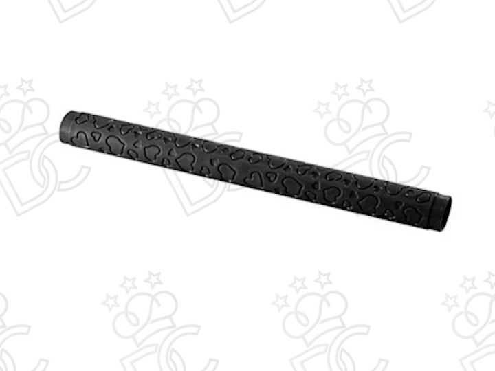 Decorative Rolling Pin Black, Hearts Pattern