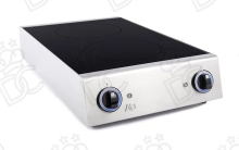 Two-zone induction cooktop - click to view the various options