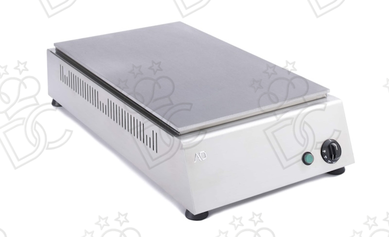 Cuoci piadine professionale in acciaio inox - per N°2 piadine di Ø30 cm