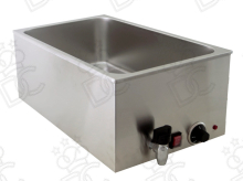 Bain-marie électrique de comptoir - 1x GN 1/1 h160 avec robinet