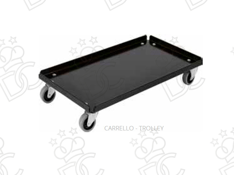 Trolley for mixer in painted steel