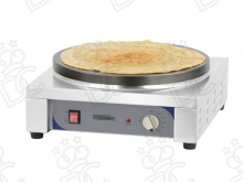 Premium electric crepe maker Ø40 cm - cast iron cooking plate - square structure