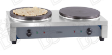 Double electric crepe maker - Ø35 cm - cast iron cooking surface - square structure
