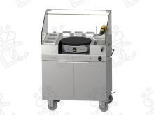 Trolley with integrated crepe maker Ø40 cm and removable protective glass