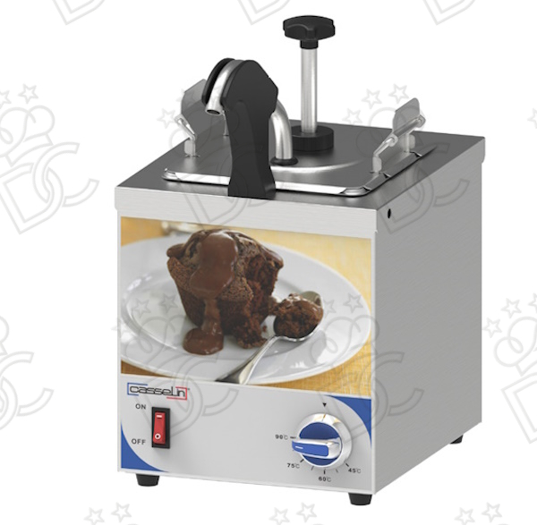 Sauce dispenser with pump and 1 heated spout
- GN 1/6 container
- capacity: 2.5 liters