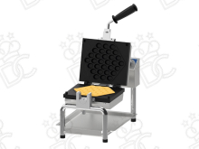 Machina per waffle - piastra singola Bubble con apertura a 180°
