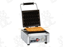 Macchina per waffle - piastra a spiga con apertura a 90°