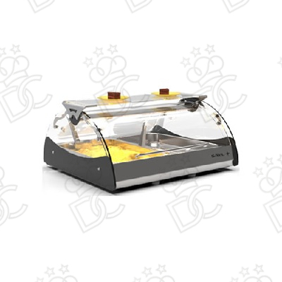 Bain-marie display showcase 2 x GN 1/1 x 65h - 1210W