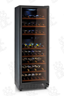 Refrigerated wine cooler - 96 bottles - 2 zones