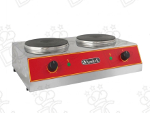 Double countertop electric hot plate - diameter Ø220 mm x2