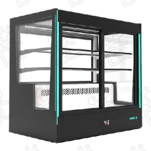 Compact refrigerated display cases