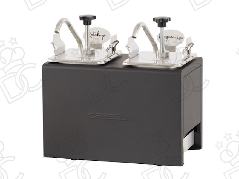Cold sauce dispenser GN 1/6 containers - double