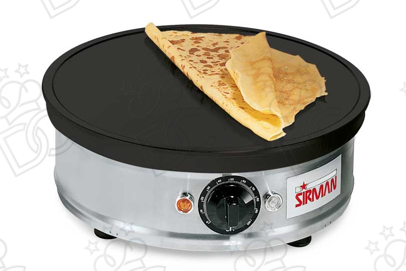 Electric crepe maker Ø35 cm - ceramic-coated cast iron cooking surface - with rim