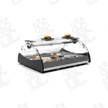 Self-service heated display cabinets