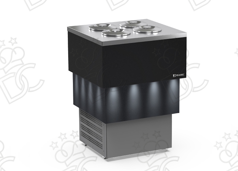 Conservatore per gelato mantecato e granite Carrara Dark 4 - N°4 vaschette da 7,5 l.