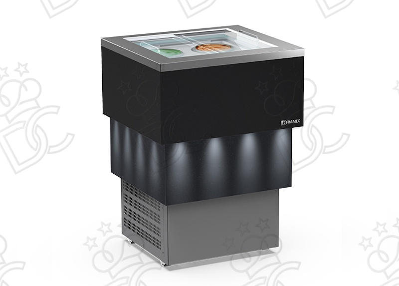 Conservatore per gelato mantecato e granite Carrara Dark 4 Vista - N°4 vaschette da 7,5 l.