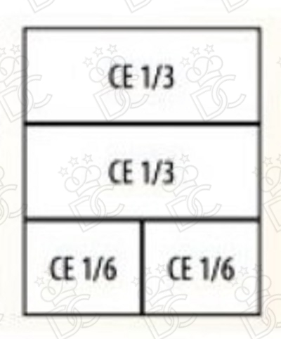 Combination no.2 baskets 1/3 + no.2 baskets 1/6