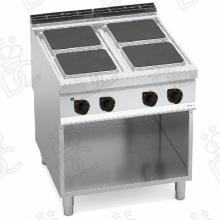 Electric range with 4 hotplates