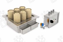 Cuiseur vapeur électrique Dim Sum - 6 postes GN 2/1 - capacité cuve 55 l - kW 14