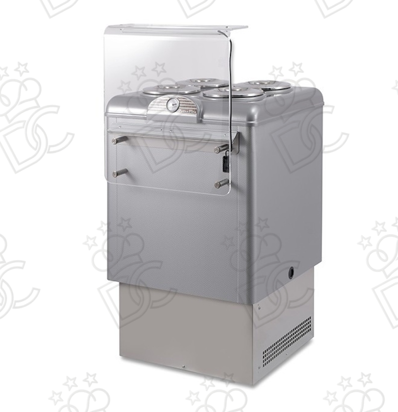 Batch freezer and slush storage Dolce Vita Lux 4 - No. 4 tubs of 7.5 lt - in Stainless Steel