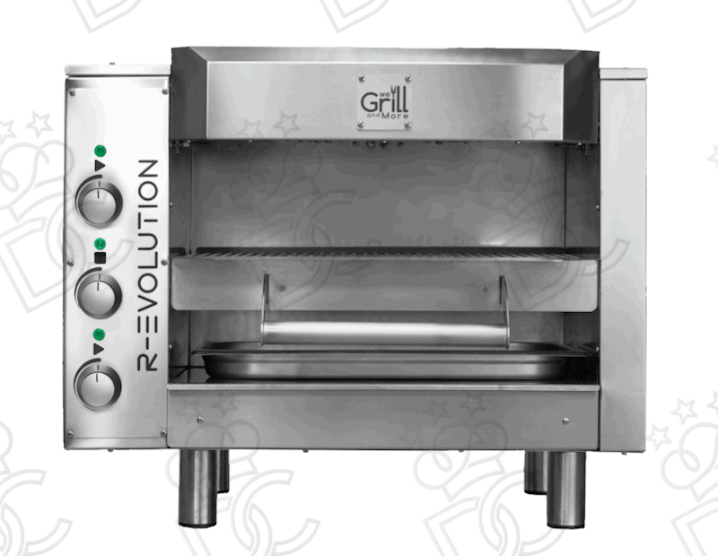 Broiler Grill professionale elettrico R-EVOLUTION E3 - 3 piastre in vetroceramica da 2,5 Kw/h