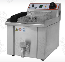 Friteuse électrique de comptoir - capacité 9 litres - avec robinet de vidange d'huile