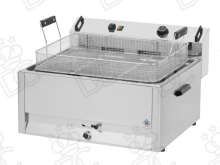 Friteuse électrique pour pâtisserie - capacité 16 litres - avec robinet de vidange d'huile
