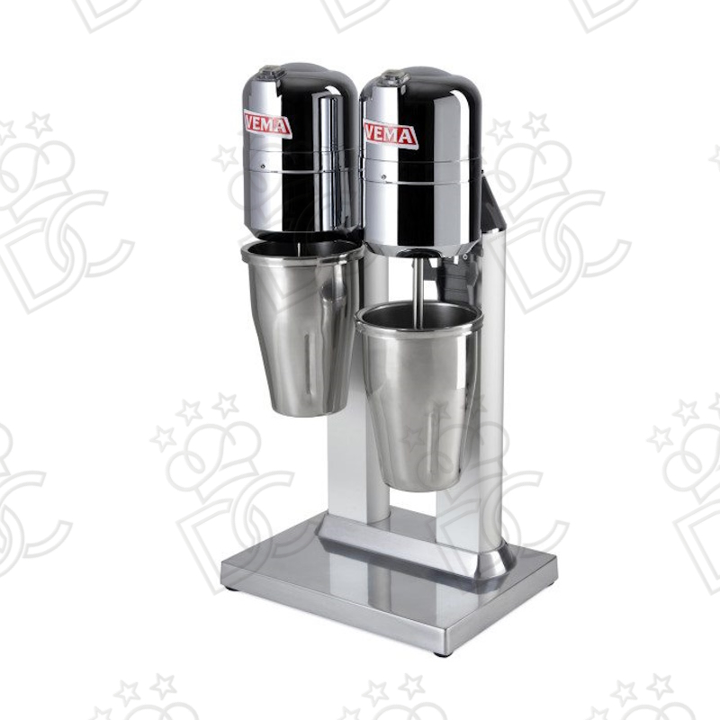 Frullino frappè 2 tazze da banco in acciaio inox da 0,8 Lt