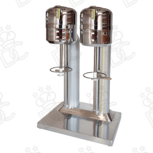 Double mixer for take-away frappé