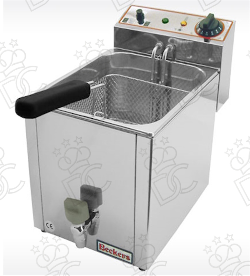 Friteuse électrique de comptoir - capacité 8 litres - avec robinet de vidange d'huile