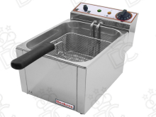 Friteuse électrique de comptoir Beckers - capacité 6 litres - avec robinet de vidange d’huile