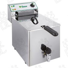 Friteuse électrique de comptoir - capacité 8 litres - avec robinet de vidange d'huile
