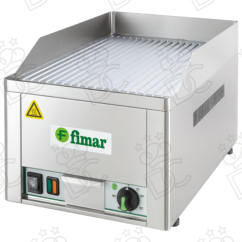Electric Fry-Top - chrome-plated and striped surface