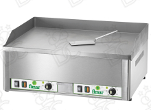 Fry-Top électrique - double plaque - plaque de cuisson en acier sablé lisse