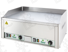 Fry-Top électrique double plaque en acier chromé lisse