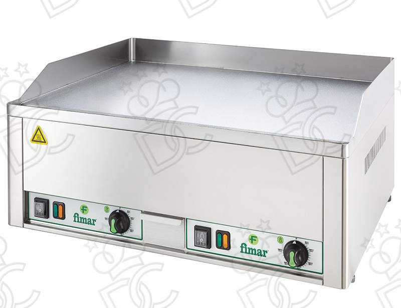 Fry-Top electric double plate in smooth chrome-plated steel