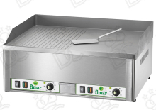 Fry-Top en acier - surface mixte