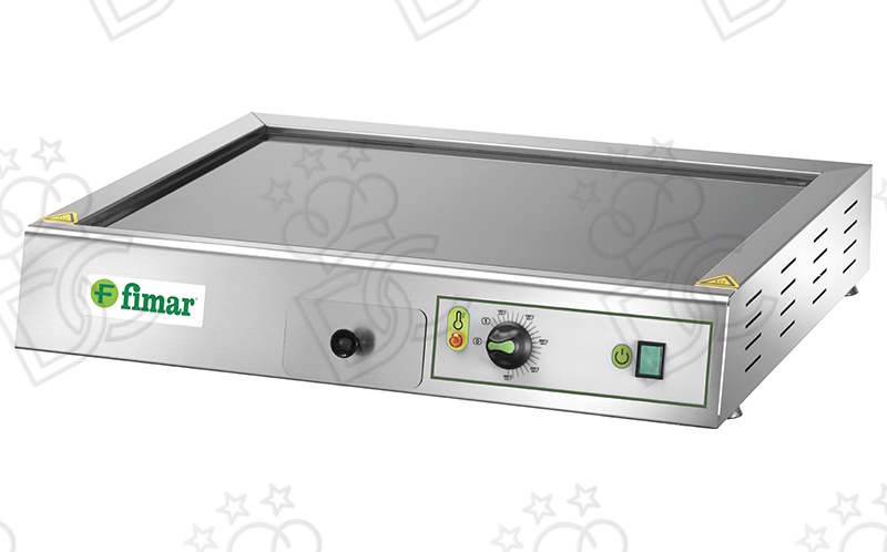 Double glass-ceramic fry-top - smooth surface