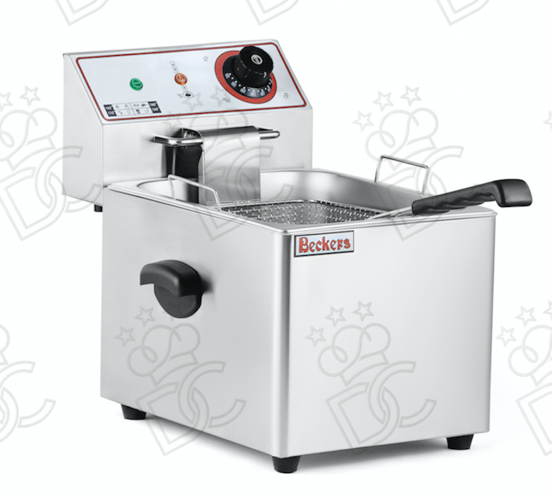 Friteuse électrique à induction - capacité 8 litres - avec robinet de vidange d’huile
