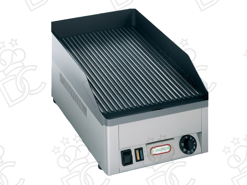 Fry-Top en acier - surface rayée - cm 33X53