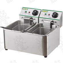 Friteuse électrique de comptoir - capacité 4+4 litres