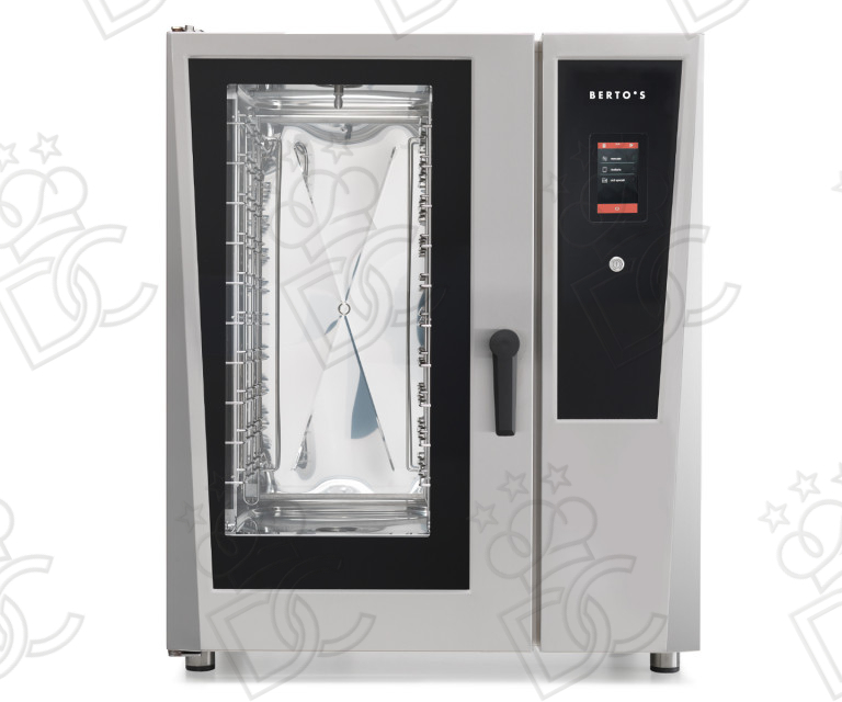 Forno a convezione - 10 Teglie GN 1/1 - Produzione vapore diretto - Alimentazione a Gas
